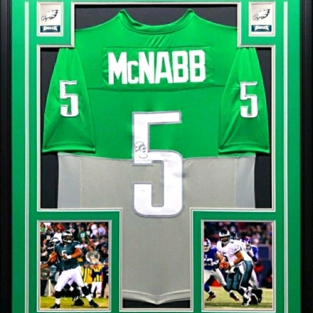 Donovan McNabb Custom Framed Autographed Jersey